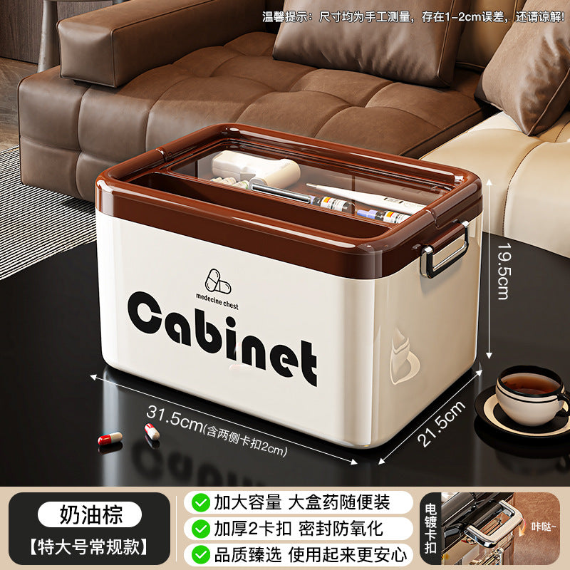 Multi-layer medicine cabinet Household medicine cabinet Large capacity medicine storage box Portable plastic medical first aid and portable medicine cabinet