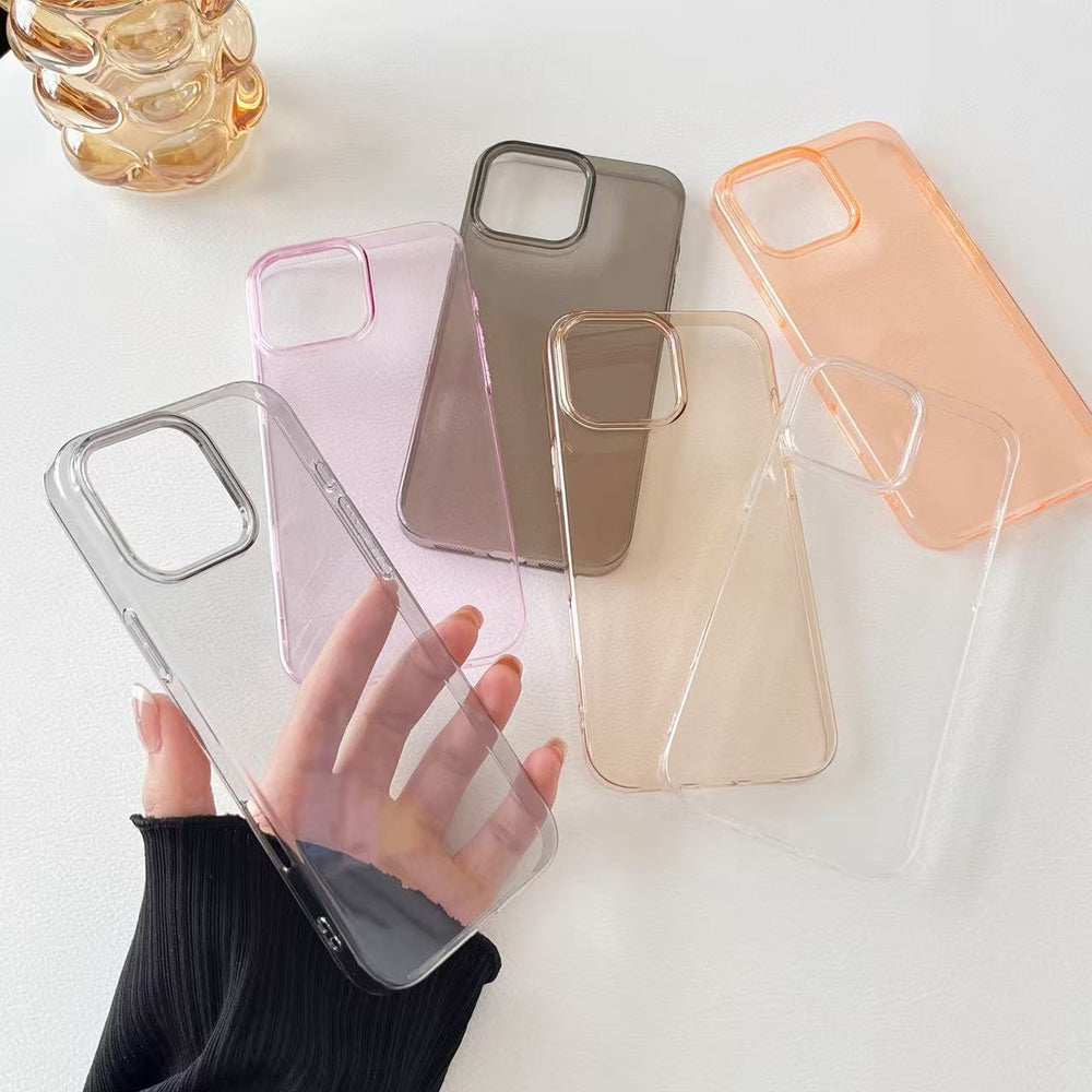 Suitable for iphone17 transparent pc mobile phone hard case apple 16 non-yellowing anti-fall pc mobile phone case material customization
