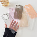 Suitable for iphone17 transparent pc mobile phone hard case apple 16 non-yellowing anti-fall pc mobile phone case material customization