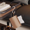 Accessible luxury saddle leather sofa trolley corner sofa storage rack movable wheeled bedside table living room for home coffee table