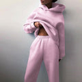 cross-border e-commerce women's fashion: european and american summer new arrivals - solid color casual sporty hoodie and pants set
