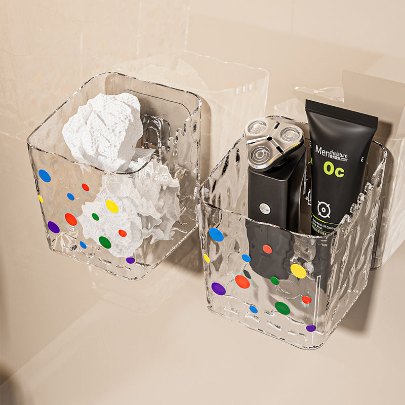 Facial tissue storage box - premium toothpaste, toothbrush, and comb organizer - no-drill shelf for bathroom, kitchen, and general storage