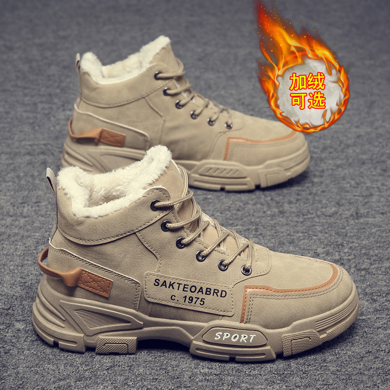 Winternew arrival cotton shoes thickenedboots high-top workwear shoes leather waterproof work shoes trendynortheast snow boots