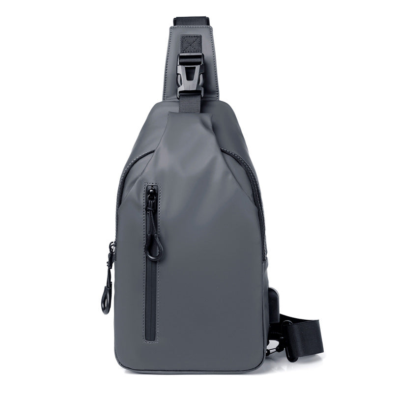 New outdoor large-capacity messenger bag, a hair men's breast bag, fashionable and simple fashion trend shoulder bag
