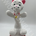 Rotating rod three brothers plush toy dog dancing interactive toy desktop ornament kids soundable doll wholesale
