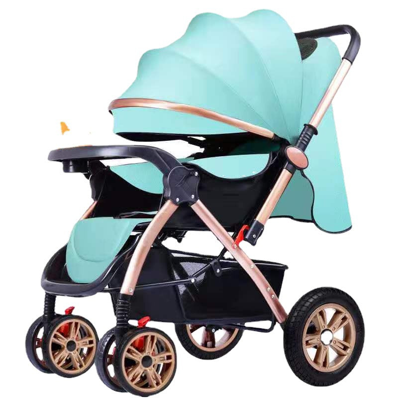 9912 high view baby stroller - reclining, foldable, shock-absorbing, lightweight, two-way pushchair - direct from the manufacturer
