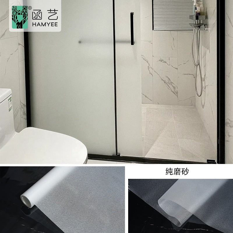 Cross-border  retro begonia flower electrostatic glass sticker PVC glue-free window sticker thickened window grille glass film