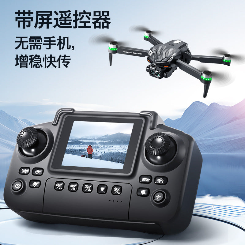 s168 screen-controlled drone brushless high-definition aerial photography aircraft optical flow four-sided obstacle avoidance lighting remote control aircraft
