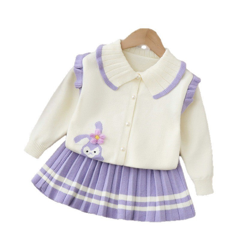 Kids' cardigan sweater set -  autumn new arrivals: cute cartoon designs for girls
