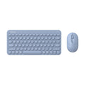 Xinmeng rf702 wireless bluetooth keyboard and mouse combo - rechargeable punk round keycap keyboard for tablets and laptops