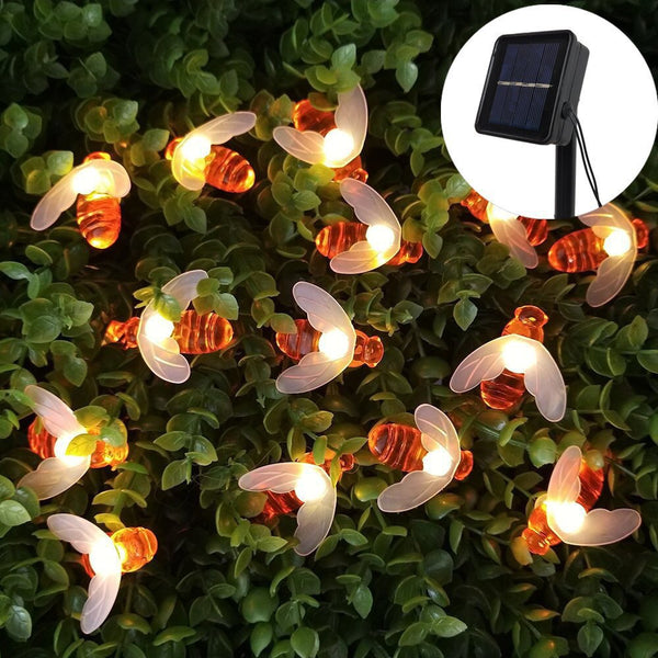 LED Solar Bee Lantern Waterproof Light String Festival Garden Decoration Light Outdoor String Light