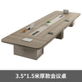 Conference table - long, minimalist rectangular design for meeting rooms, office furniture, suitable for small to large conference and negotiation settings - table and chair set