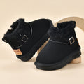 Sheepskin all-in-one snow boots kidswinternew arrival boys shoes girl waterproofnon-slipthickened large cotton shoes