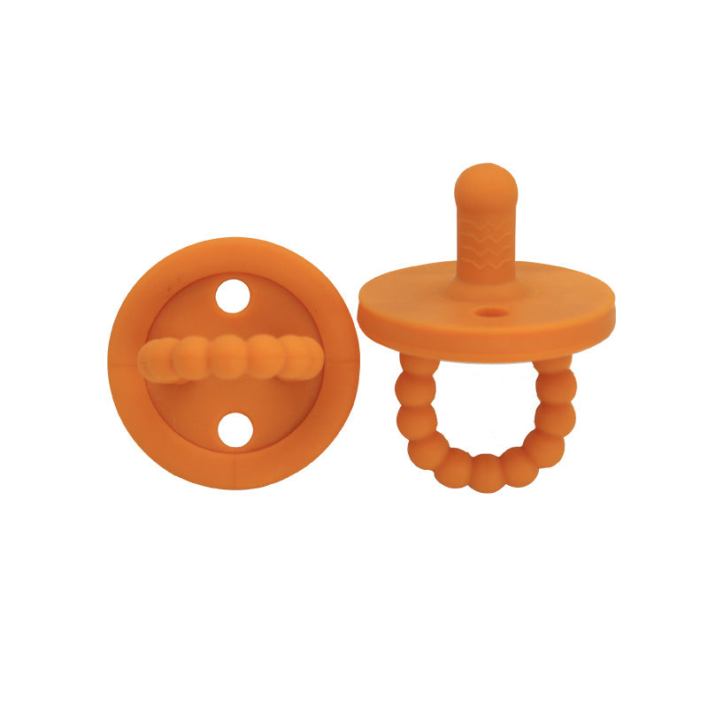Food grade bead silicone pacifier for baby comfort, safe and tasteless to soothe baby bead silicone pacifier