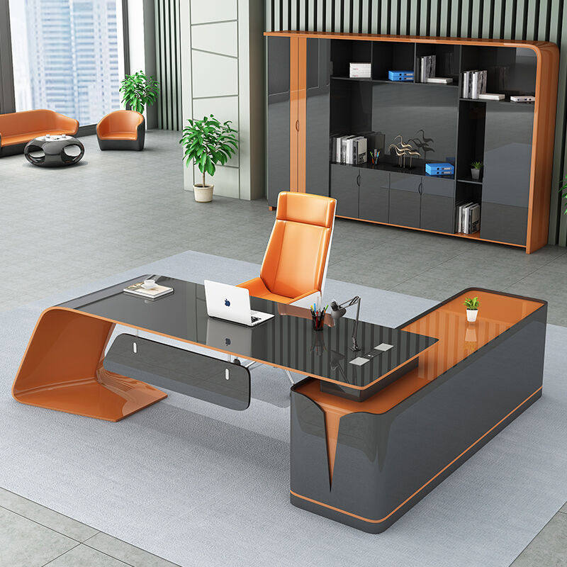 Painted boss desk office desk creative executive desk casual modern office desk medical beauty consultation table and chair set