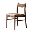 Scandinavian solid wood dining chair for home ash walnut color dining table and chairs wabi-sabi style restaurant casual back chair