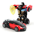 Kids' impact-activated transforming inertia car - boys' toy, impact-transforming sports car, racing car - wholesale for night market, park, and street vendor goods