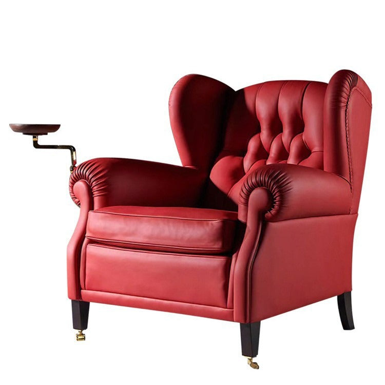 Leather cigar chair accessible luxury high-end with metal frame club house classycasual chair genuine leather medieval style casual chair