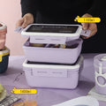 Plastic refrigerator food storage container, microwave-safe food grade pp lunch box, rectangular bento box - perfect for packing meals and gifting