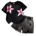 Kids clothing cross-border exclusive iexport fashionnew arrival children summer short-sleeved topsjeans
