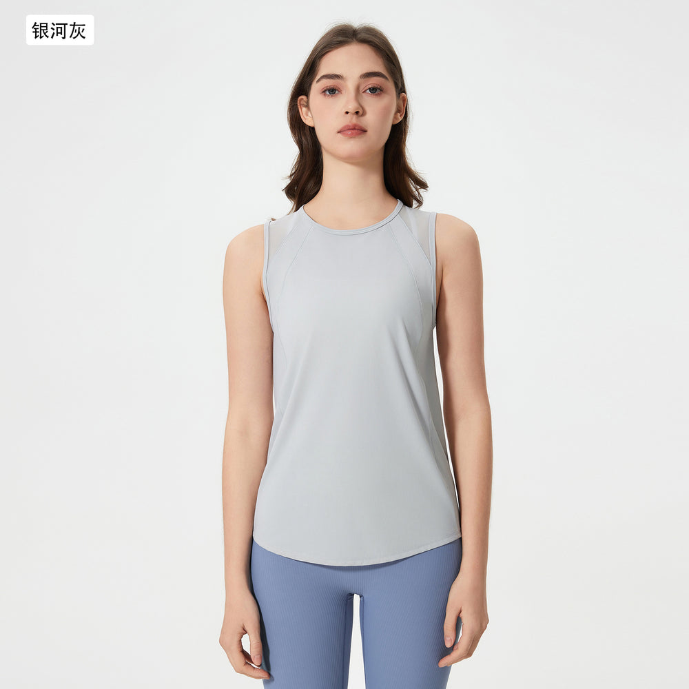 Quick-drying breathable cut out vest, lightweight sports blouse, yoga wear, fitness and beautiful back, sleeveless tops for women dt051