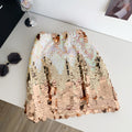 European and american style classy skirt for women summer heavy industry sequinhigh waistslimming look pure lust hot girl street hip short skirt