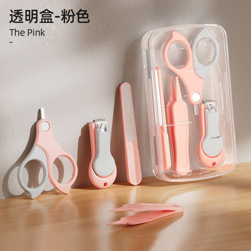Baby nail clipper set - newborn & infant nail clippers with nail file - anti-pinching safety design