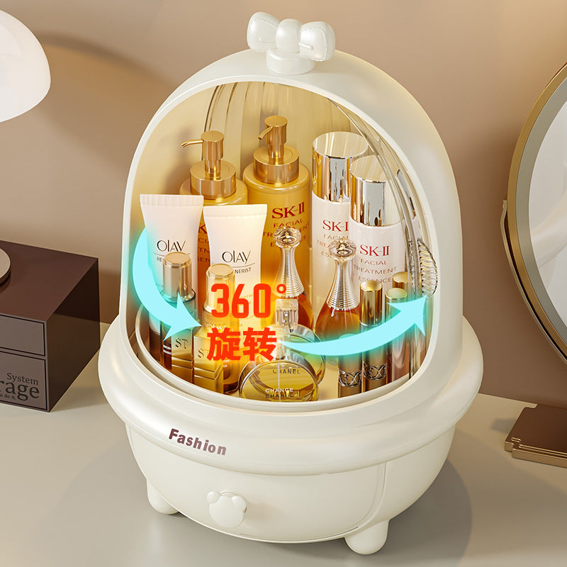 Cosmetics storage box Multi-layer dormitory desktop Simple large-capacity dresser Plastic skin care product finishing rack