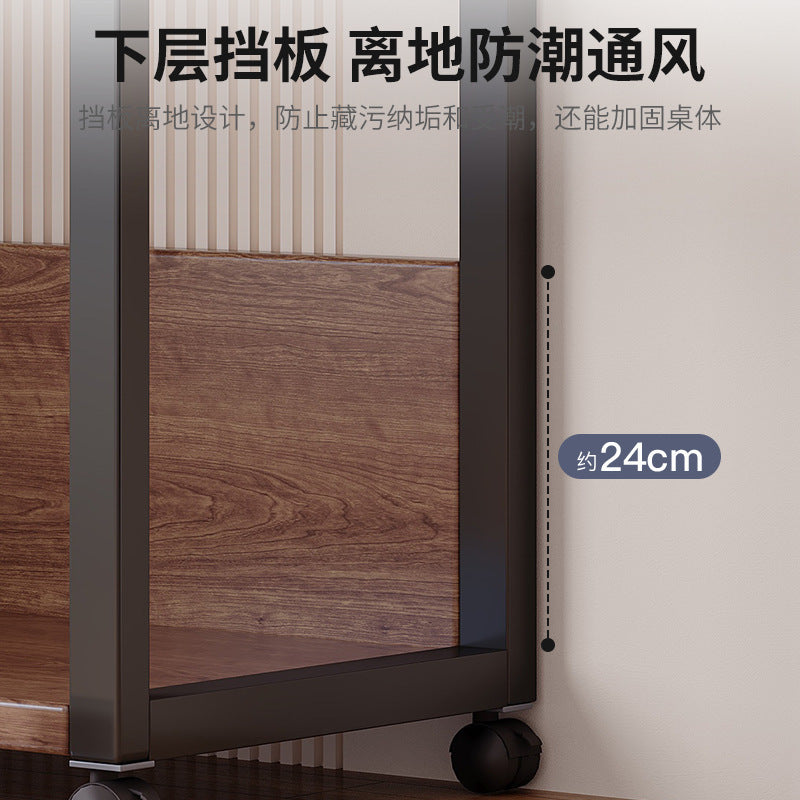 Shelf Shelf Floor-to-ceiling movable multi-layer household living room display rack Supermarket warehouse Balcony storage rack