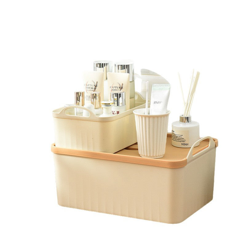 Japanese cream style storage box for home dog satchel storage box desktop miscellaneous storage storage box large capacity