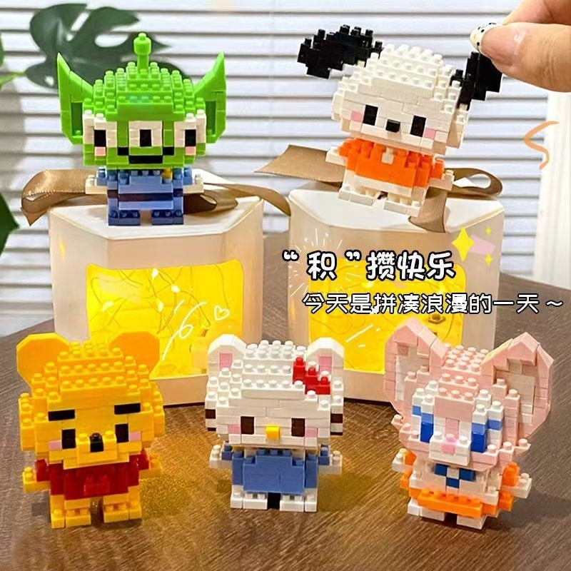 Compatible with lego micro bricks, children's educational building blocks, puzzle assembly gifts, cartoon figures, for boys and girls, suitable for street vendors