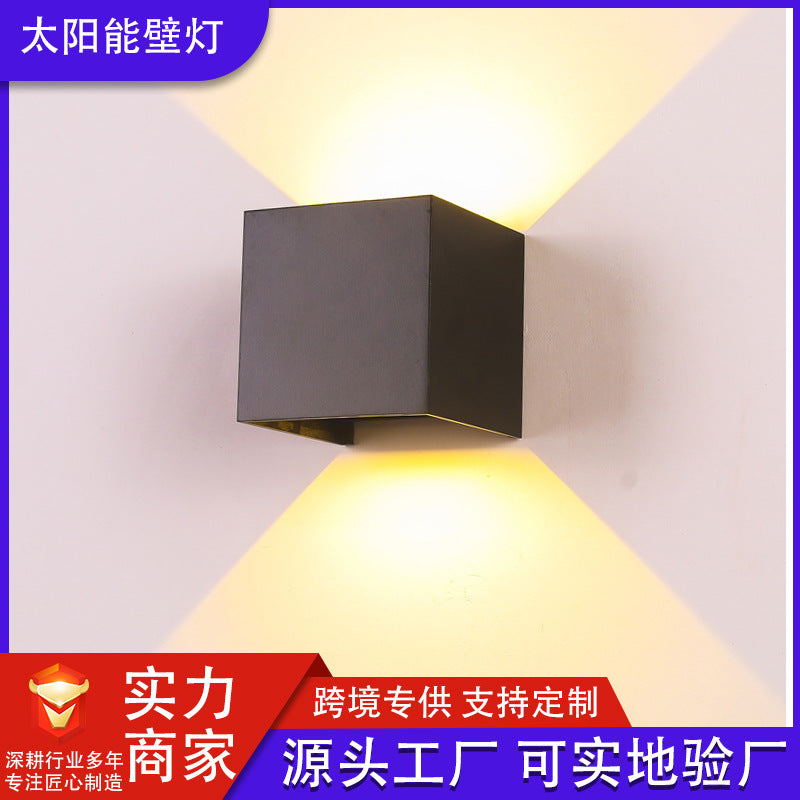 Waterproof led wall lamp courtyard balcony outdoor pillar lamp simple creative garden outdoor stairs wall washer wall lamp