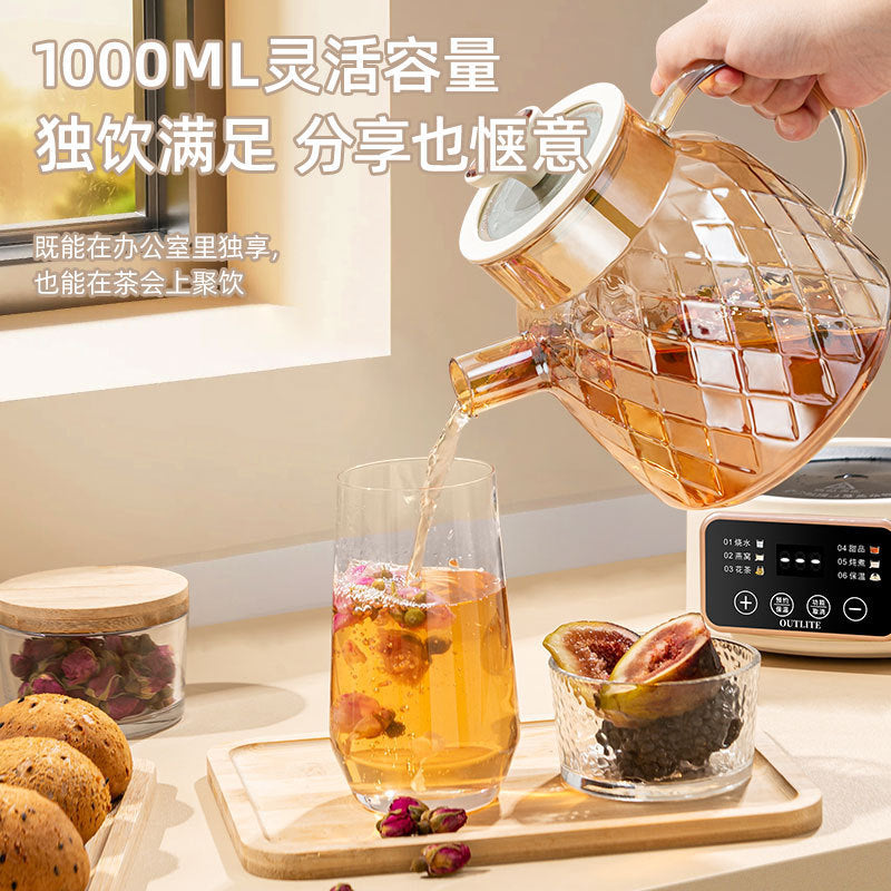 Multifunctional health pot for home small office all-glass tea maker water kettle flower teapot smart cross-border american standard