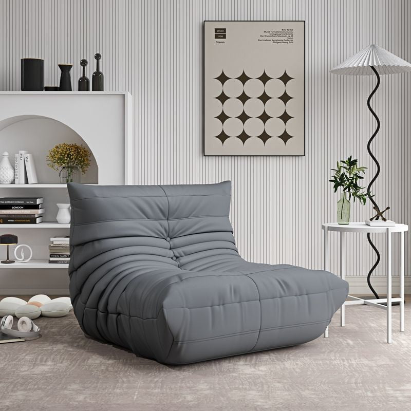 Caterpillar lazy sofa can lie down and sleep bedroom balcony tatami popular single sofa cream style sofa chair