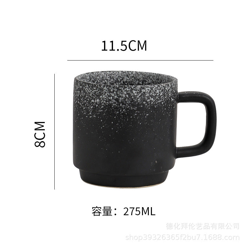 Mug nordic style gridscasual ceramic water cup large with lid coffee cup spoon creative milk cup wholesale