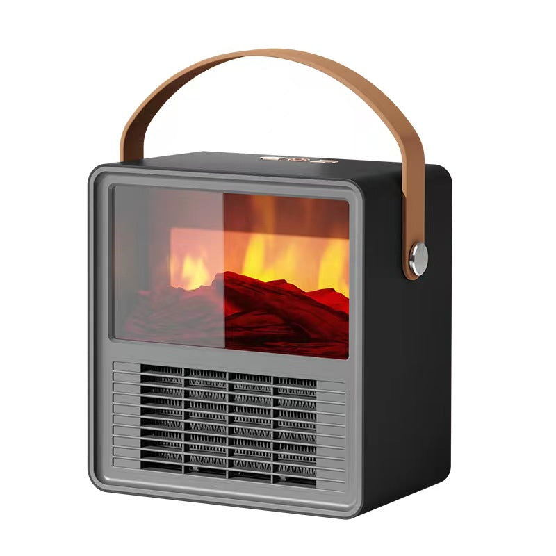 2025 new retro cross-border space heater - portable desktop electric heater with simulated flame for home use