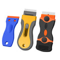 Multi-purpose cleaning scraper: perfect for kitchen stain removal, phone screen protector application, car adhesive removal, and glass cleaning
