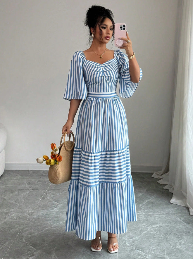 new women's striped dress for cross-border e-commerce on  (us & europe)
