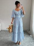 new women's striped dress for cross-border e-commerce on  (us & europe)
