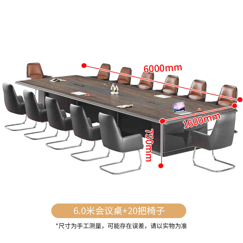 Saint li painted conference table and chair set - rectangular table for negotiation, reception, and modern conference room use
