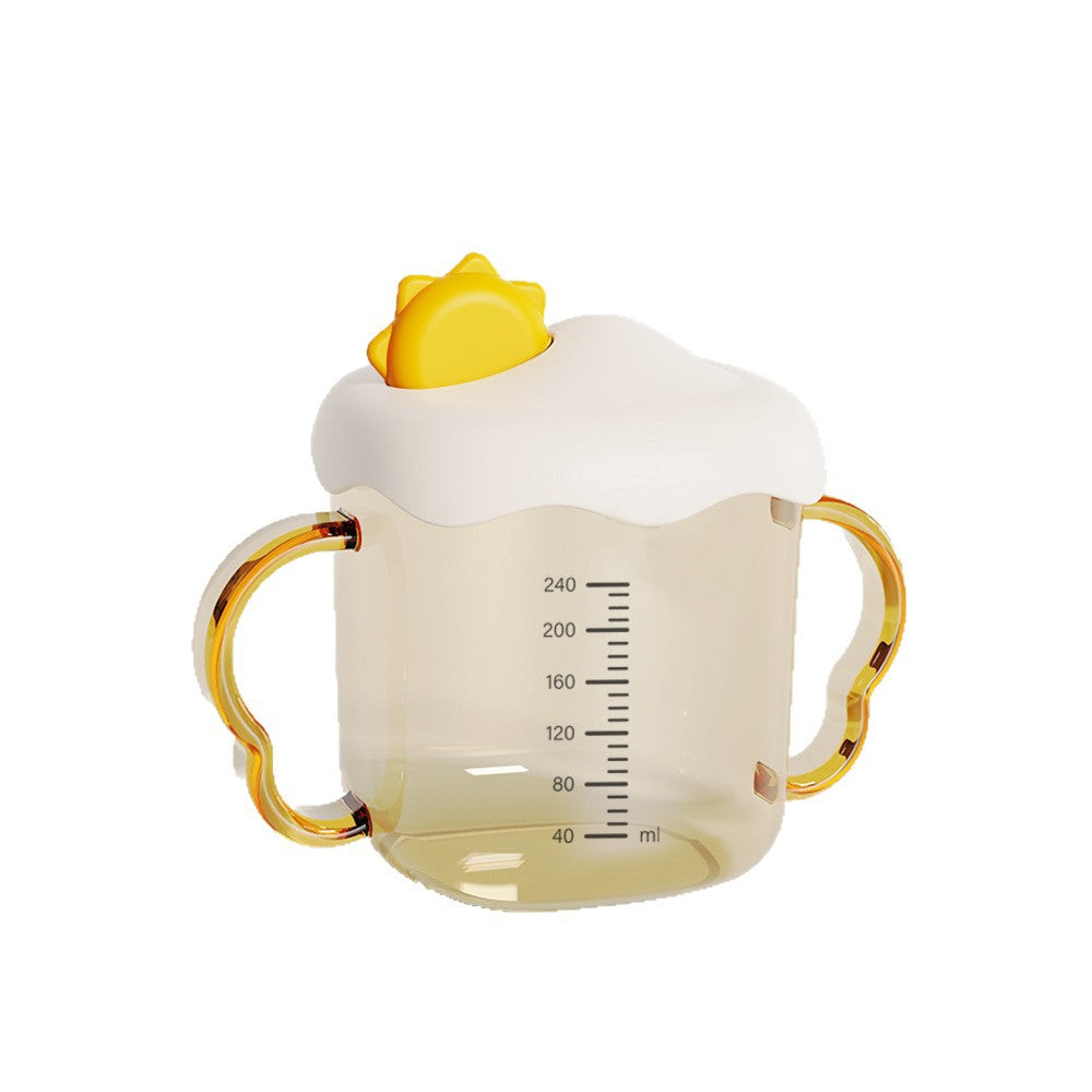 Wow baby milk cup ppsu with scale new children's water cup baby with handle for home straw cup