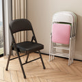 Folding chair - perfect for dorms, student halls, study, home dining, simple portable stool with backrest, computer desk chair