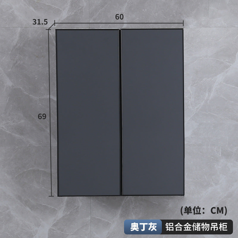 Space aluminum hanging cabinet balcony wall cabinet dining side cabinet hanging cabinet moisture-proof small apartment wall storage cabinet kitchen hanging cabinet