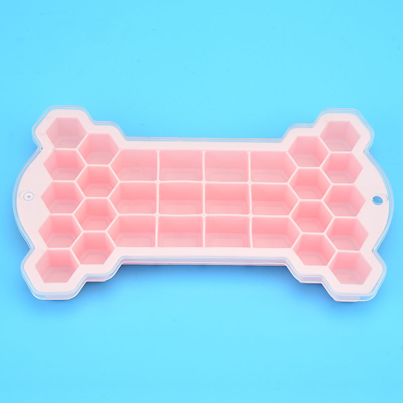 30 grid food grade silicone ice grid with cover large capacity homemade honeycomb silicone ice box mold creative bone ice grid