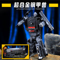 Kids puzzle mini robot toy boy retro moving train combined deformation dinosaur engineering vehicle steel armor beast