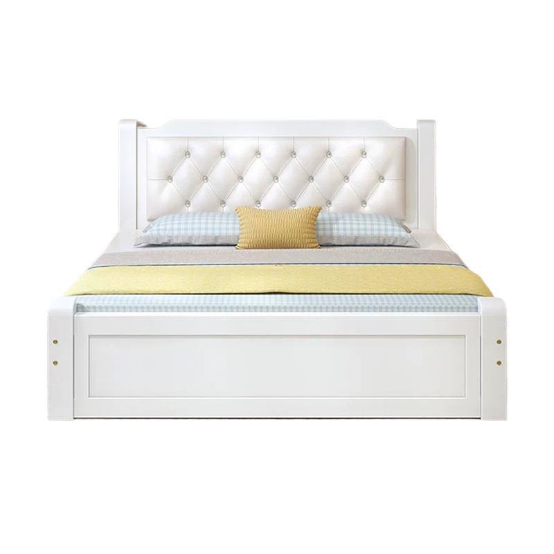 Solid wood bed 1.8m budget-friendly adult master bedroom double bed european style 1.5m home use 1.2m single bed 1m