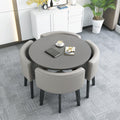 Collapsible dining table for home, small apartment, apartment, restaurant, shopfront negotiation table and chair set, reception round table