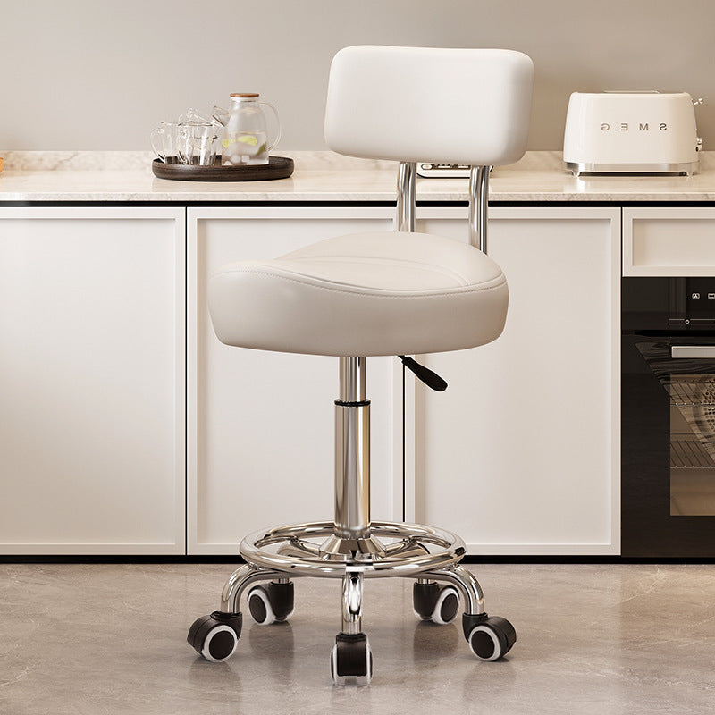 Saddle Chair Kitchen Cooking Chair Front Desk Cashier High Stool Universal Wheel Lifting Chair Beauty Barber Stool