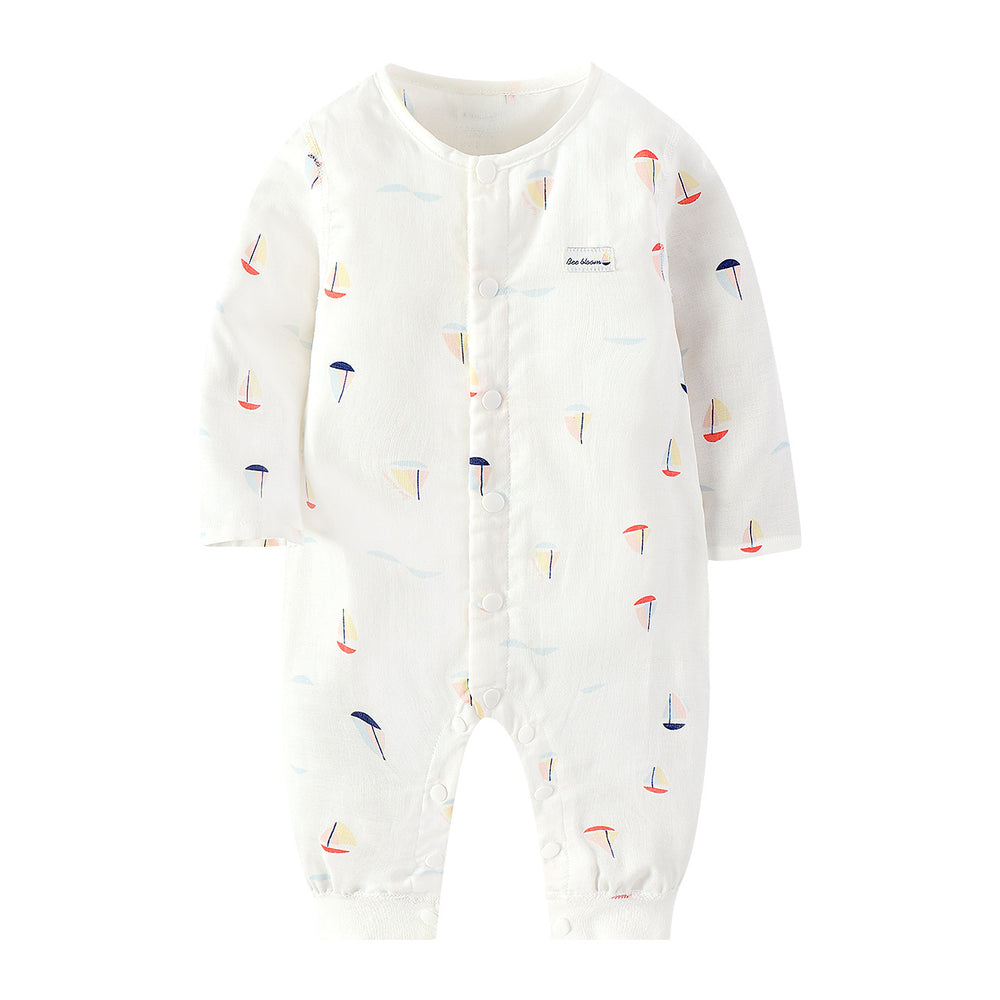Babibele spring and autumn baby onesie long sleeves baby romper pure cotton bottomintimates newborn romper thin pajamas