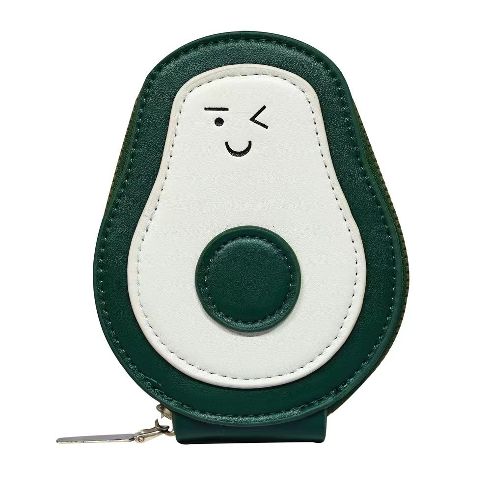 Organ card bag, certificate, new PU avocado mini cute change bag, multi-card storage, large-capacity bank card